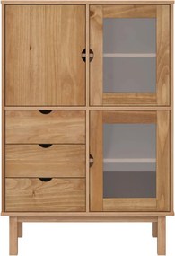 vidaXL Ντουλάπι OTTA 85 x 43 x 125 εκ. από Μασίφ Ξύλο Πεύκου