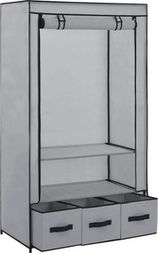 vidaXL Ντουλάπα Γκρι 87x49x159 εκ. Ύφασμα