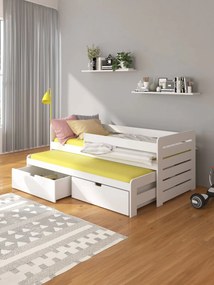 Παιδικό Κρεβάτι Mirko-200 x 90-Με προστατευτικό-Leuko