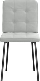 vidaXL Καρέκλες Τραπεζαρίας 6 τεμ. Αν. Γκρι Βελούδινες