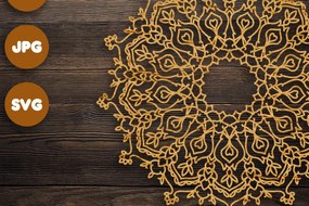 Intra απο ξύλο plywood 3mm-4mm πάχος 3D Mandala για Cricut Δίασταση 30x30 cm INTRAFABR-71734110