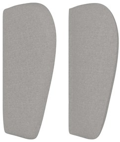 vidaXL Κεφαλάρι με Πτερύγια Ανοιχτό Γκρι 183x23x78/88 εκ. Υφασμάτινο
