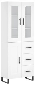 vidaXL Ντουλάπι Λευκό 69,5x34x180 εκ. από Επεξεργασμένο Ξύλο