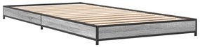 vidaXL Πλαίσιο Κρεβατιού Γκρι Sonoma 90x200 εκ. Επεξ. Ξύλο &amp; Μέταλλο