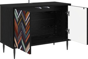 vidaXL Ντουλάπι TV OMMEN 69 x 33 x 50,5 εκ. Μαύρη Δρυς