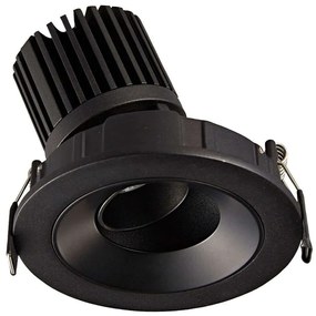 Σποτ Χωνευτό VK/04346/B/C Φ11,5cm Led 870Lm 12W 4000K Black VKLed Round