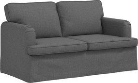 vidaXL Καναπές Σκούρο Γκρι 144 x 80 x 85 εκ ύφασμα