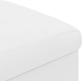 vidaXL Οθωμανικό αποθήκευσης Λευκός 40 x 40 x 45 cm Τεχνητό δέρμα