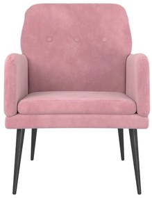 vidaXL Πολυθρόνα Ροζ 62 x 79x 79 εκ. Βελούδινη
