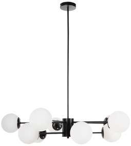 ΦΩΤΙΣΤΙΚΟ ΟΡΟΦΗΣ ΚΡΕΜΑΣΤΟ HM4170 ΜΑΥΡΟ ΜΕΤΑΛΛΟ ΛΕΥΚΟ ΓΥΑΛΙ Φ90x97,5Υεκ