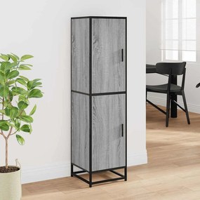 vidaXL Highboard Grey Sonoma Κατασκευασμένο ξύλο και μέταλλο