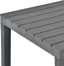 vidaXL Τραπέζι Κήπου Ανθρακί 78 x 78 x 72 εκ. Πλαστικό
