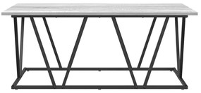 vidaXL Γκρι τραπέζι καφέ 100x50x40 εκ. Φτιαγμένο από επεξεργασμένο ξύλο και μέταλλο