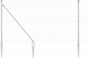 vidaXL Τεντώτο με στήριγμα Ασημί 1 x 10 m Ατσάλι