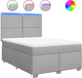 vidaXL Κρεβάτι Boxspring με Στρώμα Αν. Πράσινο 160x200εκ Υφασμάτινο
