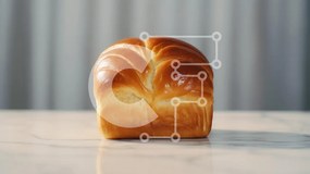 Σετ των 2 Intra Συλλεκτικό Ξύλινο Παζλ Plywood  4mm - Φρεσκοψημένο καρβέλι ψωμί σε μαρμάρινο πάγκο Σε Ξύλινο Κουτί - Διαστάσεις: 10x10 cm – 25 κομμάτια