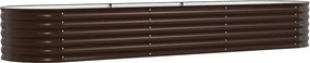 vidaXL Ανεβασμένο Κρεβάτι Καφέ 320 x 80 x 44 cm Ατσάλι