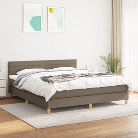 ΚΡΕΒΑΤΙ BOXSPRING ΜΕ ΣΤΡΩΜΑ TAUPE 160X200 ΕΚ. ΥΦΑΣΜΑΤΙΝΟ 3140709