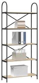 vidaXL Ράφι Βιβλίων Sonoma Δρυς 80 x 30 x 183 εκ Επεξεργασμένο ξύλο