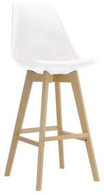 Σκαμπό Μπαρ Martin White ΕΜ147,1 48x58x71/110cm Σετ 4τμχ Wood, Polypropylene