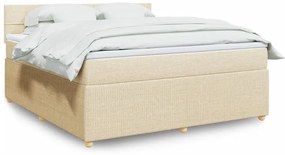 ΚΡΕΒΑΤΙ BOXSPRING ΜΕ ΣΤΡΩΜΑ ΚΡΕΜ 180X200 ΕΚ. ΥΦΑΣΜΑΤΙΝΟ 3289840