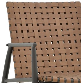 Καρέκλα - Πολυθρόνα Eamon μαύρο αλουμίνιο και pe rattan καφέ 73.5x62x77 εκ. 73.5x62x77 εκ.