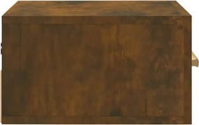 vidaXL Κομοδίνο Επιτοίχιο Καπνιστή Δρυς 35 x 35 x 20 εκ.
