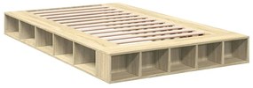 vidaXL Πλαίσιο Κρεβατιού Sonoma Δρυς 120x200 εκ. Επεξεργασμένο Ξύλο