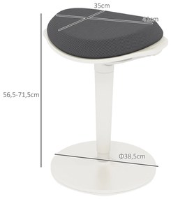 Καρέκλα γραφείου, εργονομικό σκαμπό όρθιας στάσης, ρυθμιζόμενο ύψος, έως 120 kg, 42,5 x 35,5 x 56,5-71,5 cm, Γκρι