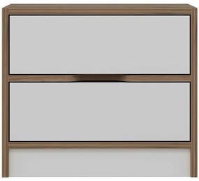 Κομοδίνο Elina 506MNR1503 54x40x47cm Walnut-White