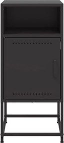vidaXL Κομοδίνα 2 τεμ. Μαύρα 36x39x78 εκ. Χάλυβα