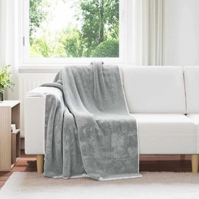 vidaXL Κουβέρτα Γκρι 130 x 150 cm Μαλλί