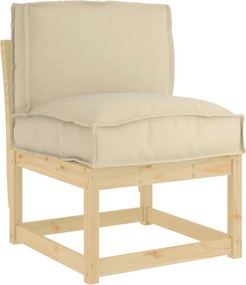 vidaXL Μαξιλάρι Μπεζ 50 x 40 x 12 cm Ύφασμα Όξφορντ