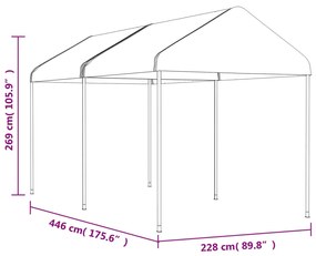 ΚΙΟΣΚΙ ΜΕ ΤΕΝΤΑ ΛΕΥΚΟ 4,46 X 2,28 X 2,69 Μ. ΑΠΟ ΠΟΛΥΑΙΘΥΛΕΝΙΟ 3155502