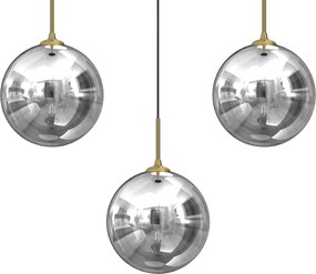 Κρεμαστό Φωτιστικό Reflex 3xE14 Μαύρο με Χρυσό