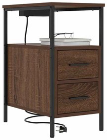 vidaXL Κομοδίνο Καφέ δρυς 30 x 48 x 61 εκ Επεξεργασμένο ξύλο