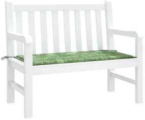 vidaXL Μαξιλάρι Πάγκου Κήπου Σχέδιο Φύλλων 100x50x4 εκ. Ύφασμα Oxford