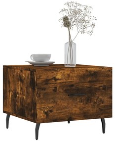 vidaXL Τραπεζάκι Σαλονιού Καπνιστή Δρυς 50x50x40 εκ. Επεξεργασμ. Ξύλο