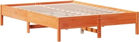 vidaXL Σκελετός Κρεβ. Χωρίς Στρώμα Καφέ Κεριού 160x200 εκ Μασίφ Πεύκο