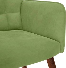 vidaXL Πολυθρόνα Relax Ανοιχτό Πράσινο Βελούδινη