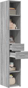 vidaXL Ντουλάπι Γκρι Sonoma 30x42,5x185 εκ. από Επεξεργασμένο Ξύλο
