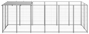 vidaXL Σπιτάκι σκύλου Ασημί 330 x 110 x 110 από Ατσάλι