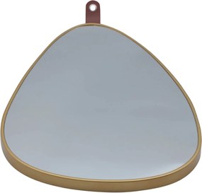 Καθρέπτης Τοίχου Οβάλ με Χρυσό Πλαστικό Πλαίσιο 40x60cm