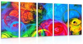 5 μέρη εικόνα astraction γεμάτη χρώματα - 100x50