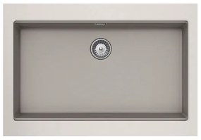 Schock Cristalite Manhattan Concrete Beton Υποκαθήμενος Νεροχύτης 75x45,6cm