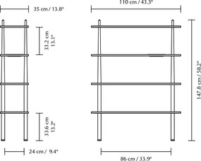Ραφιέρα Stories από Φυσικό Ξύλο Βελανιδιάς