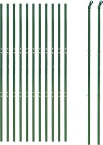 vidaXL Συρματόπλεγμα Περίφραξης Πράσινο 2,2x25 μ. Γαλβανισμένο Ατσάλι