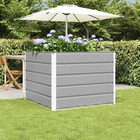 vidaXL Γλάστρα Ανοιχτό γκρι 100 x 100 x 75 εκ Ατσάλι