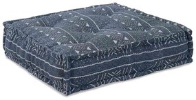 vidaXL Μοντέρνος πουφ Indigo 70x70x36 ύφασμα