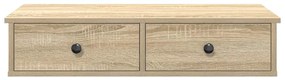 vidaXL Ράφι τοίχου με συρτάρια Sonoma Oak Κατασκευασμένο ξύλο